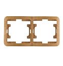 Рамка 2 поста горизонтальная (дуб) Mimoza star Mese MAKEL