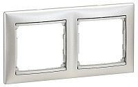 Рамка 2 поста горизонтальная (алюминий) Valena Classic Legrand/Daccord (770152) Рамка 2 поста горизонтальная (алюминий) Valena Classic Legrand/Daccord (770152)