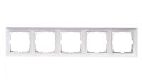 Рамка 5 постов 2515-94 (альпийский белый) Basic 55 ABB (1725-0-1483)