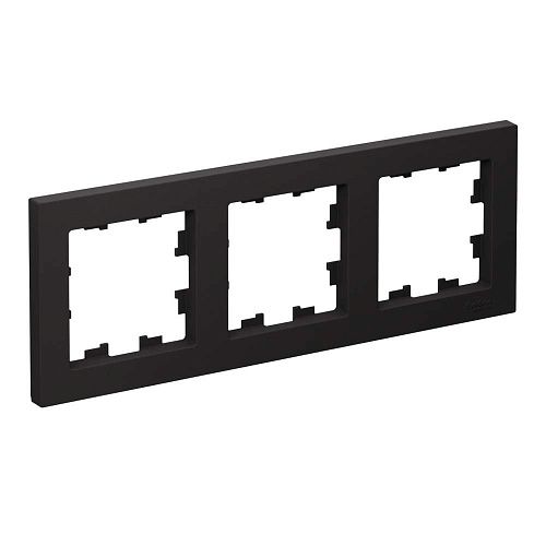 Рамка 3 поста универсальная (карбон) ATLASDESIGN SE