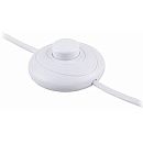 Сетевой шнур с ножным выключателем DM106 пластик  2-2.5м (белый) FERON