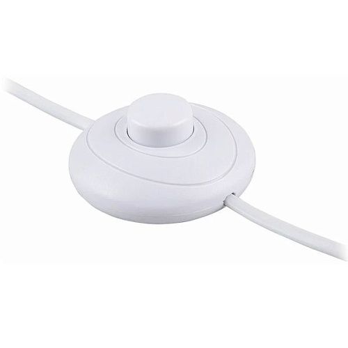 Сетевой шнур с ножным выключателем DM106 пластик  2-2.5м (белый) FERON