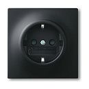 Розетка SCHUKO 16А 250В (черный бархат) Impuls ABB
