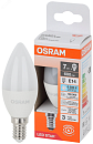 Лампа светодиодная свеча LS CLB 60  7W/865 170-250V FR E14 600lm 40000h d37x100 матовая OSRAM