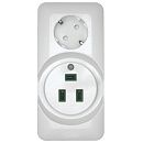 Розетка комбинир.: для электроплит 32А+силовая 2К+З 16А 220В с з/к со шторками IP20 (белый) ПРИМА SE