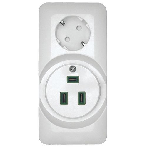 Розетка комбинир.: для электроплит 32А+силовая 2К+З 16А 220В с з/к со шторками IP20 (белый) ПРИМА SE