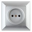 Розетка 2P 16А (алюминий) Intro Solo ЭРА (4-201-03)