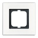 BJE 1754-0-4442 Рамка 1 пост CARAT (белое стекло) АВВ (1754-0-4442)