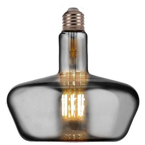 Лампа светодиодная 8Вт 2400К 250Лм 190х180мм E27 Filament GINZA-XL Horoz ТИТАНОВЫЙ (001-050-0008)