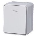 Выключатель ОУ 1кл с подсветкой 10АХ IP54 (белый) AtlasDesign Profi54 SE