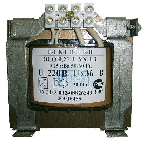 Трансформатор ОСО-0.25 220/36 IP00 Электротехник