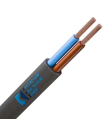 Шнур бытовой ШВВП 2х0.75 (черный) Калужский кабельный завод (ККЗ) (ГОСТ)