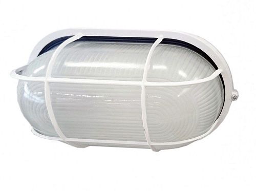 Светильник накаливания настенно-потолочный с решеткой 100Вт Е27 283х140мм УЗ IP54 Свет овал белый  4813280002925