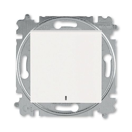 Выключатель 1кл с подсветкой (жемчуг/ледяной) Levit ABB