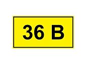 Знак самоклеящийся: 36В (20х40мм)