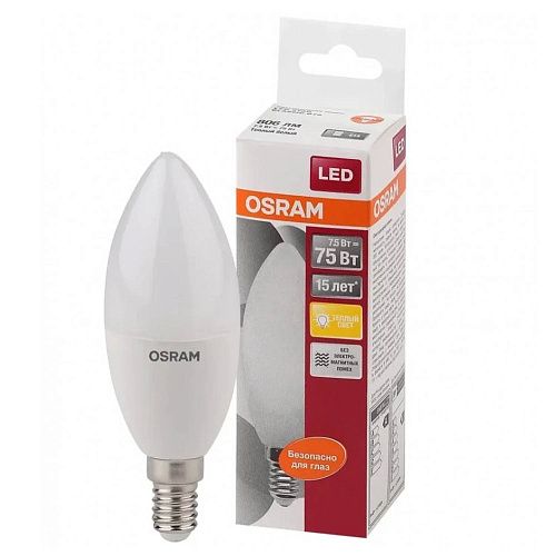 Лампа светодиодная свеча STAR CLASSIC LS CLB 7.5Вт 830 3000К 806Лм E14 4058075210684 OSRAM