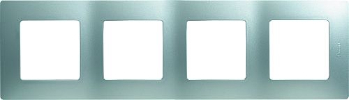 Рамка 4 поста (алюминий) Etika Legrand/Daccord/ИЭК (672554)