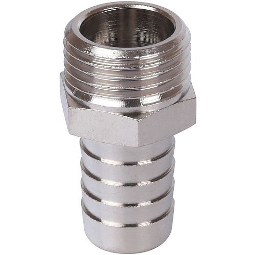 Штуцер никелированный НР 1/2"х16 STOUT