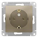 Розетка с заземлением 16А (шампань) ATLASDESIGN SE Розетка с заземлением 16А (шампань) ATLASDESIGN SE