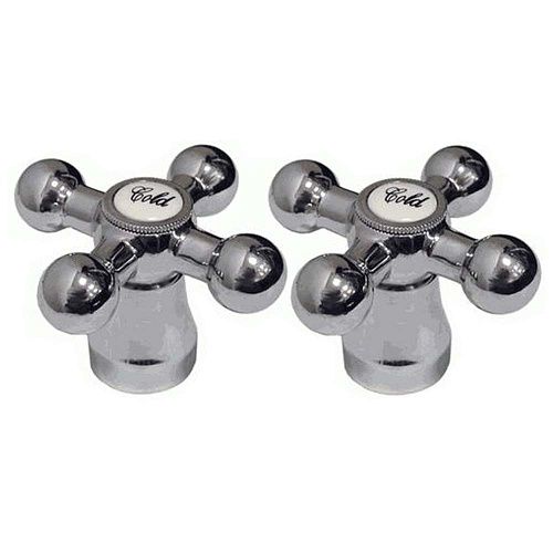 Маховик для смесителя Крест металл 8*24 (пара) MELODIA MKP20285WC