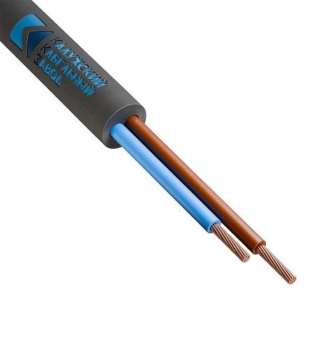 Провод соединительный ПВСн 2х1.5 чёрный Калужский кабельный завод (ККЗ) (ГОСТ)