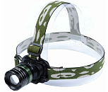 Фонарь светодиодный налобный аккумуляторный 1LED 3 режима MONT-6801-1 (комплект: зарядное устройство 220В) ZOOM