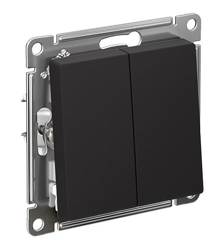 Переключатель 2кл схема 6а 10АХ (карбон) ATLASDESIGN SE