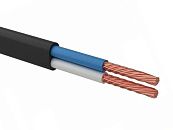 Шнур бытовой ШВВП 2х0.75 (черный) Калужский кабельный завод (ККЗ) (ГОСТ)