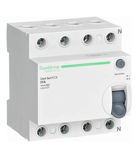Устройство защитного отключения 25А 4п 30мА тип AC City9 Set SE (C9R36425)