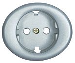 NIE 5588 PL Накладка для розетки 2Р+Е (серебряный) Tacto АВВ NIE 5588 PL Накладка для розетки 2Р+Е (серебряный) Tacto АВВ