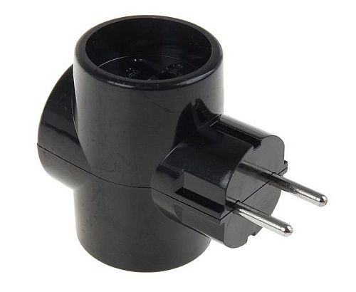 Тройник 3T 220В IP20 (черный) TOKER