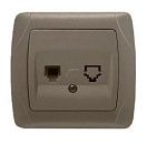 Розетка СУ TF (серебро) Carmen VI-KO