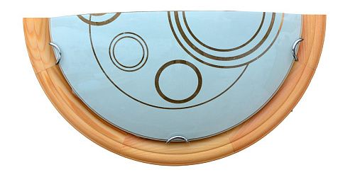 Светильник накаливания настенно-потолочный Галлактика 2601/с 1хЕ27 Ø300мм IP20 Декор полукруг сосна