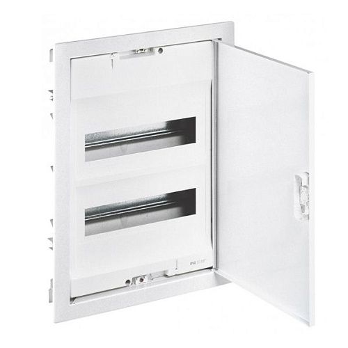 Щит встраиваемый 2ряда 24+4 модуля металлическая белая дверь 430x330x86мм IP30 Nedbox Legrand (001432)