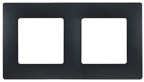 Рамка 2 поста (антрацит) Etika Legrand/Daccord/ИЭК (672582)