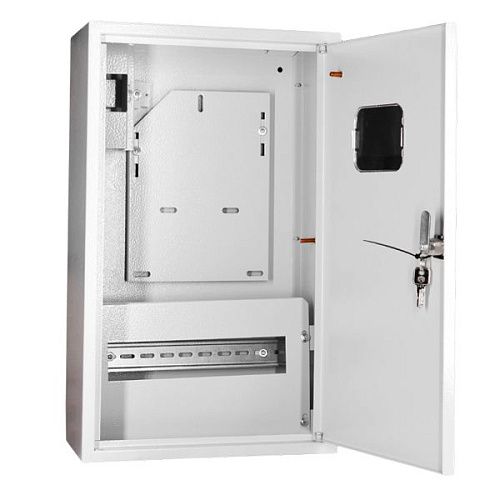 Щит учетно-распределительный навесной ЩРУН-3/12 замок+окно 1дверь 1ряд 500х300х170мм без сальников Øотв32мм IP31 MECAS