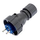 Вилка 2P+РE 16А IP68 SCHUKO (прямая) кабельная REXANT