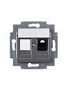 Розетка PC RJ45 категория 5e + заглушка (сталь) Levit ABB Розетка PC RJ45 категория 5e + заглушка (сталь) Levit ABB
