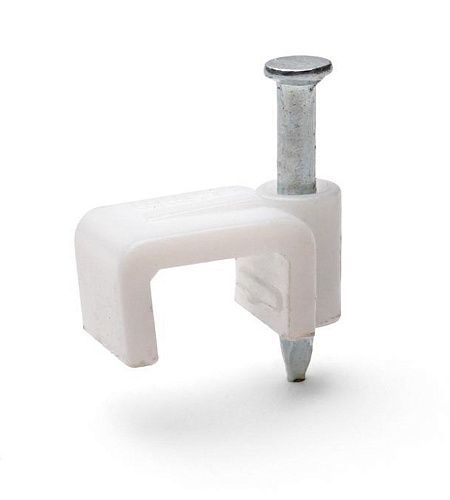 Скоба для крепления кабеля плоская СПП-8мм с гвоздем 50шт Fortisflex