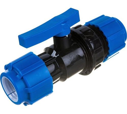 Кран шаровой компрессионный разъемный d 32 ТПК-АКВА