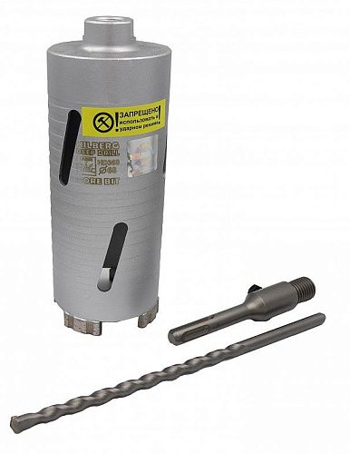 Коронка алмаз. по бетону 68х150мм сухое сверл. Армир./слабо арм. бет. Laser Deep Drill Hilberg 