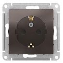 Розетка с/з с защитными шторками 16А IP20 (мокко) ATLASDESIGN SE