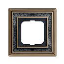 Рамка 1 пост 1721-843-500 (латунь античная/черная роспись) Династия ABB
