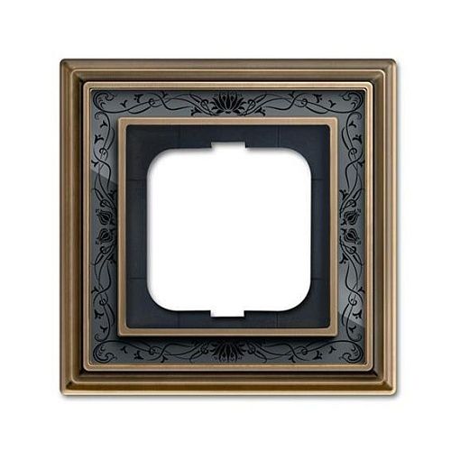 Рамка 1 пост 1721-843-500 (латунь античная/черная роспись) Династия ABB
