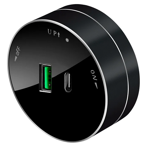 Розетка 2хUSB (тип А+С) 18Вт. 5В/3А (антрацит) MultiTrack SE