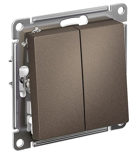 Переключатель 2кл перекрестный схема 7 10АХ (мокко) ATLASDESIGN SE