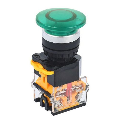 Кнопка D8-11M "Грибок" Ø22мм 1з+1р зеленая ИЭК