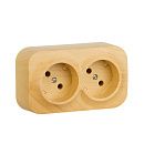 Розетка 2-я без заземления без шторок IP20 (сосна) Quteo Legrand (782272)