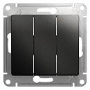 Выключатель 3кл схема 1+1+1 10AX (антрацит) GLOSSA SE Выключатель 3кл схема 1+1+1 10AX (антрацит) GLOSSA SE