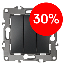 Выключатель 3кл 10АХ (антрацит) Эра12 ЭРА (12-1107-05) Выключатель 3кл 10АХ (антрацит) Эра12 ЭРА (12-1107-05)